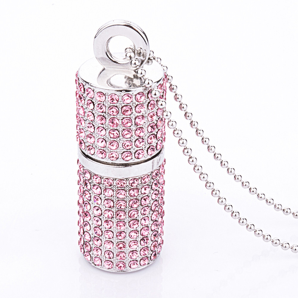 Kootion Metal 16GB Diamond Crystal USB 2.0 Flash Drive Necklace USB Memory Pink