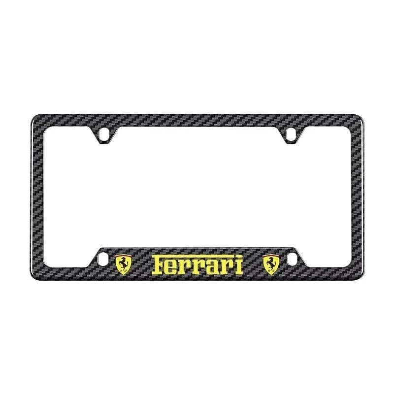 Ferrari Real Carbon Fiber License Plate Frame 1PC Free Shipping