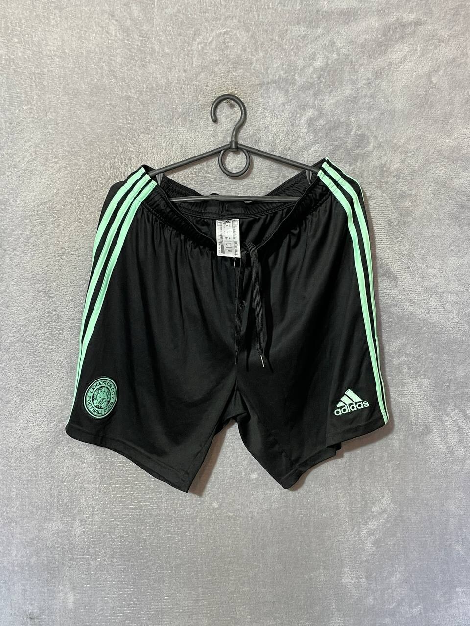Leicester City Away Woman Team Football Shorts Adidas Black Mens Size L
