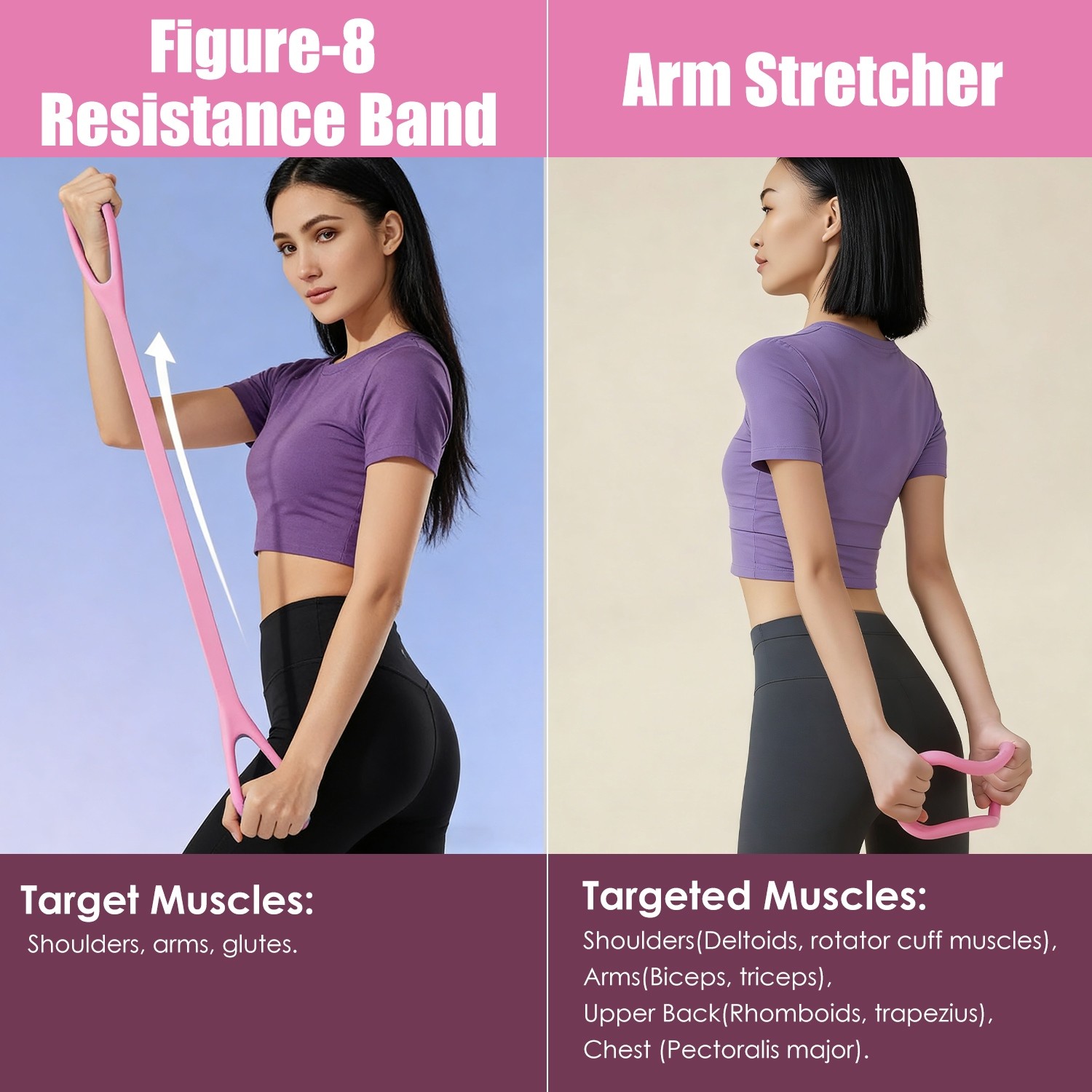 14Pcs Pilates Ring Essentials Kit Yoga Strap For Women & Yoga Ball Arm Stretcher