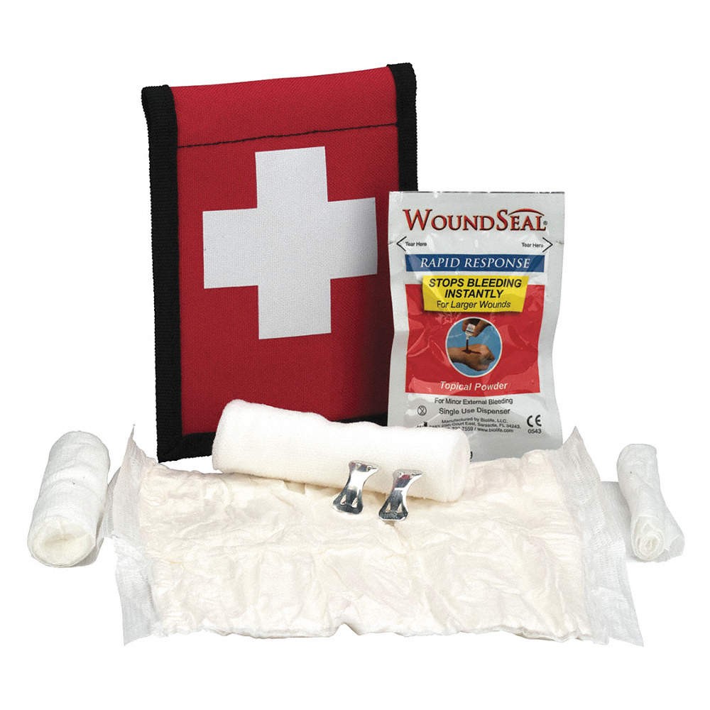 FIRST AID ONLY 7165 Bleeding Control Kit,2pcs,4.5x6.25",Red 49H373