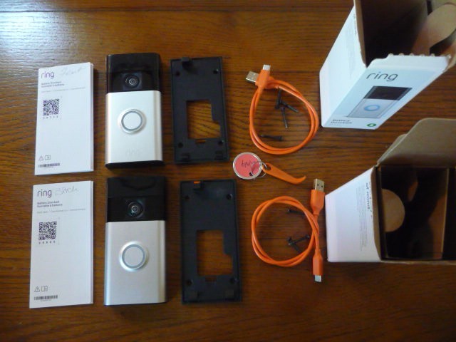 Ring Video Doorbell 5F97F2 Battery Powered Wi-Fi Microphone w/2 Way Talk - (2)
