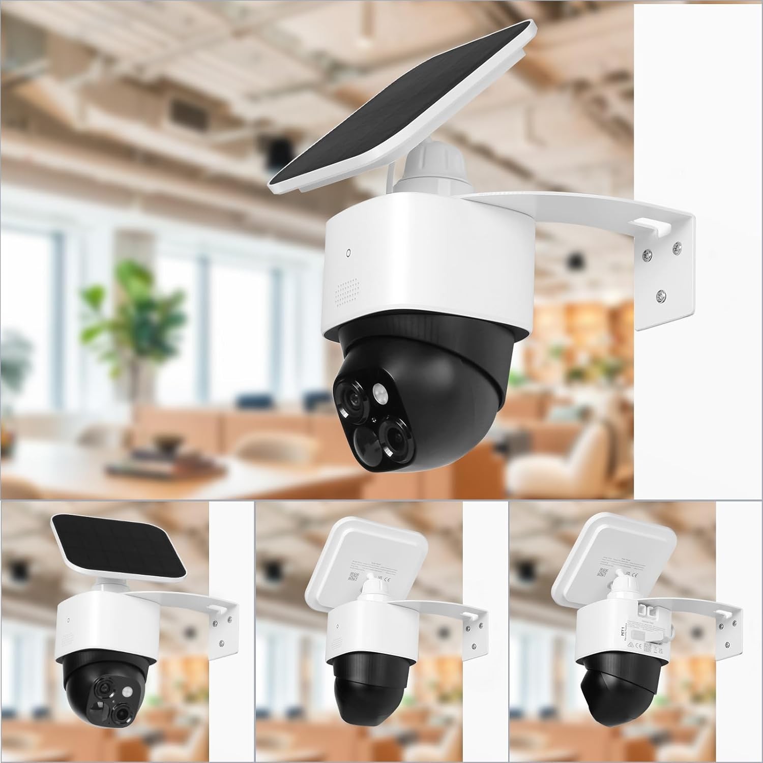 Uogw Corner Wall Mount Bracket for Eufy Security SoloCam S340 and White