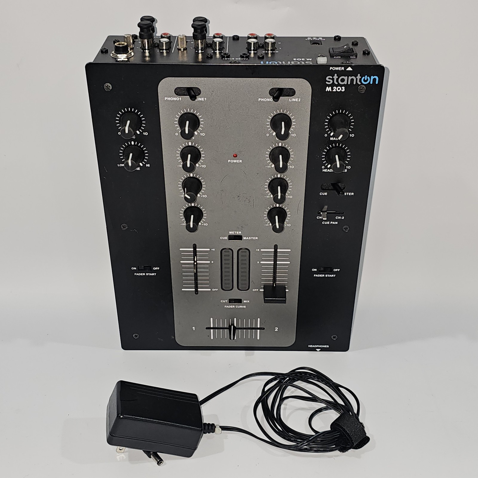 Stanton M203 DJ Audio Music Mixer M203.NA Tested Working Missing A Couple Knobs