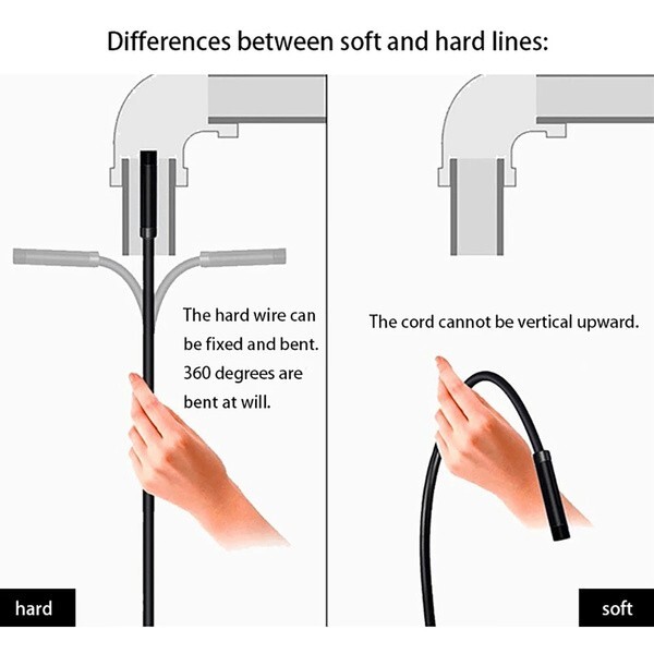 7MM USB Snake Endoscope Borescope For Android Type C HD Inspection Camera Scope