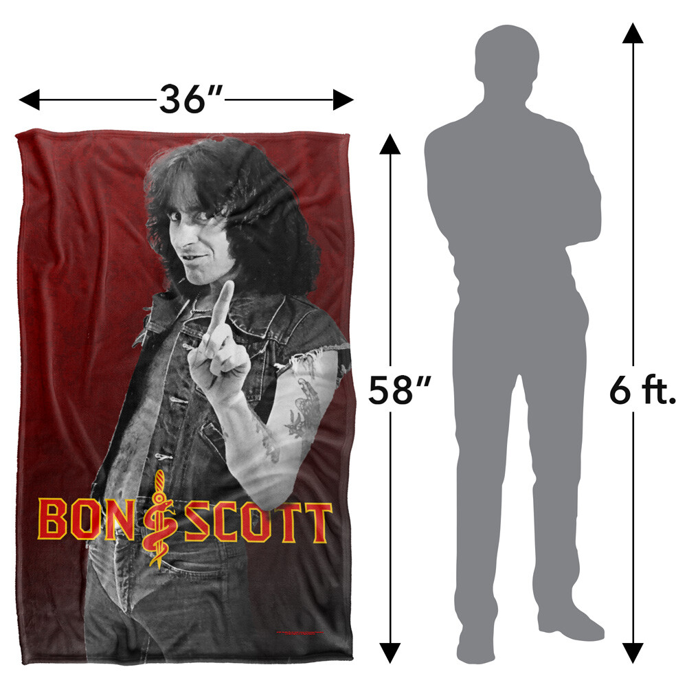 Bon Scott Bon Scott Snake Logo Silky Touch Super Soft Throw Blanket