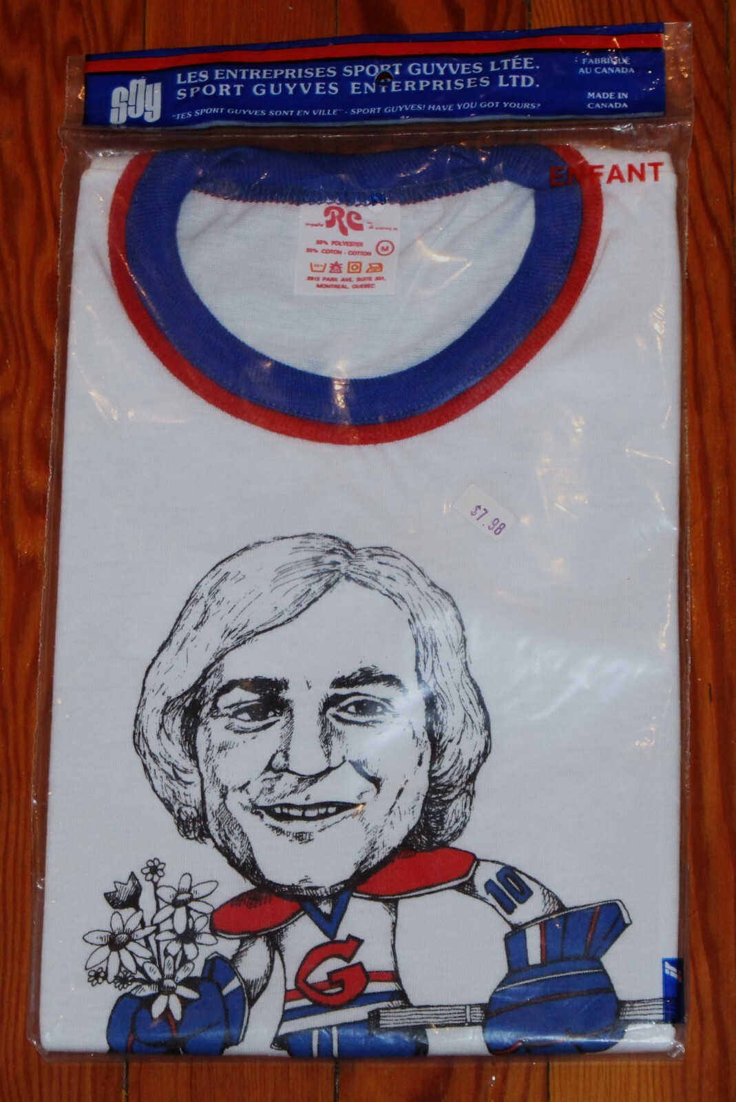Vintage 1970s Montreal Canadiens T Shirt New in Package Guy Lafleur Sport Guyves
