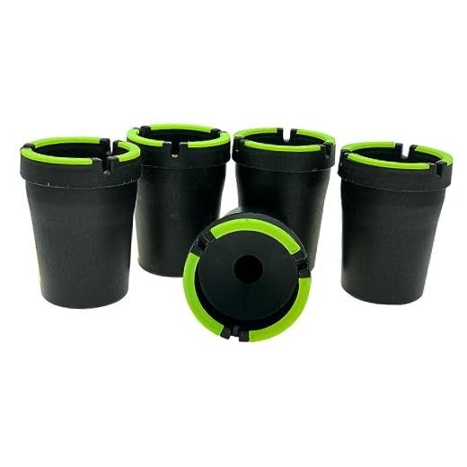 5-Pack Glow in the Dark Butt Bucket Ashtrays - Self-Extinguishing & Smell