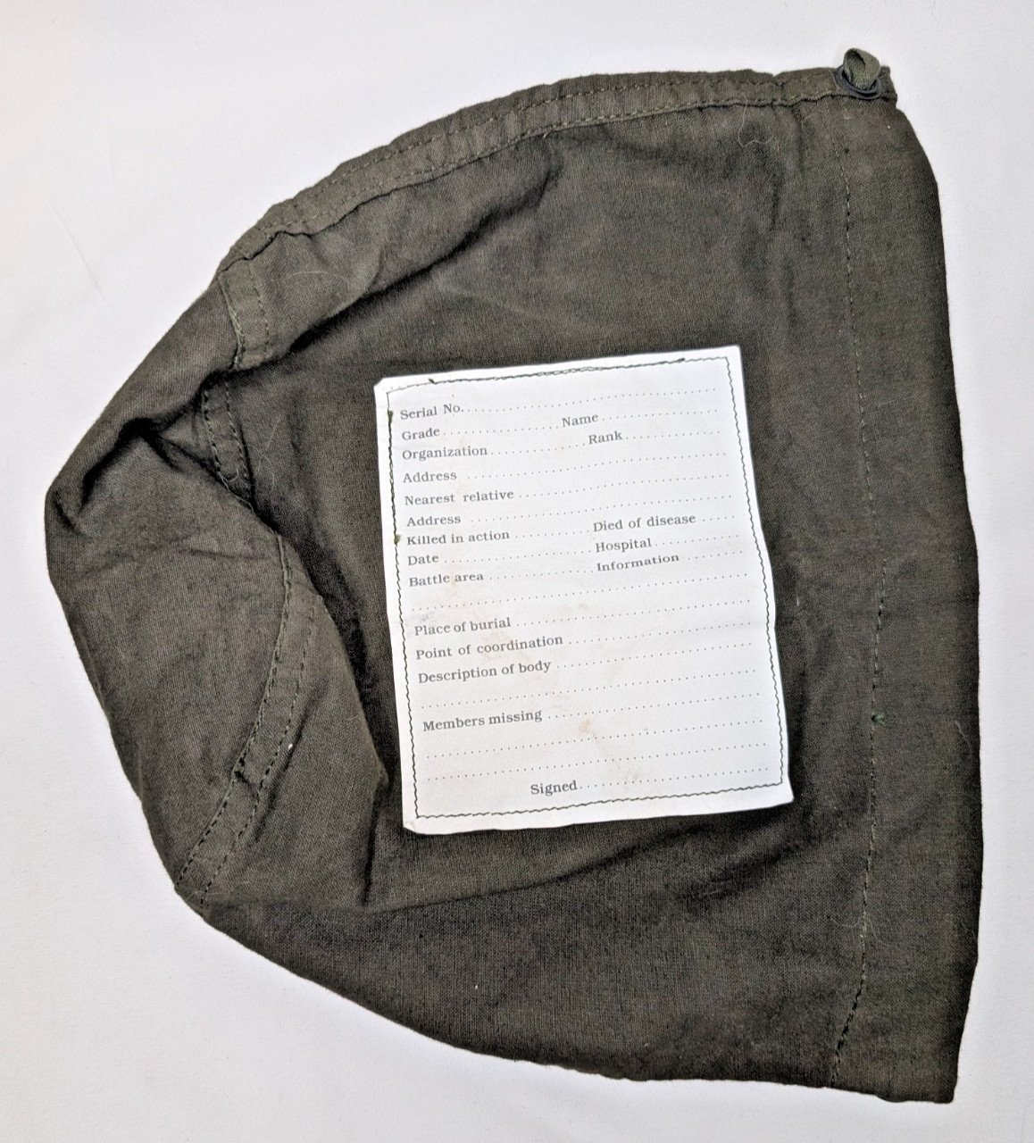USGI OD Green Personal Effects Bag w/ Drawstring Pouch