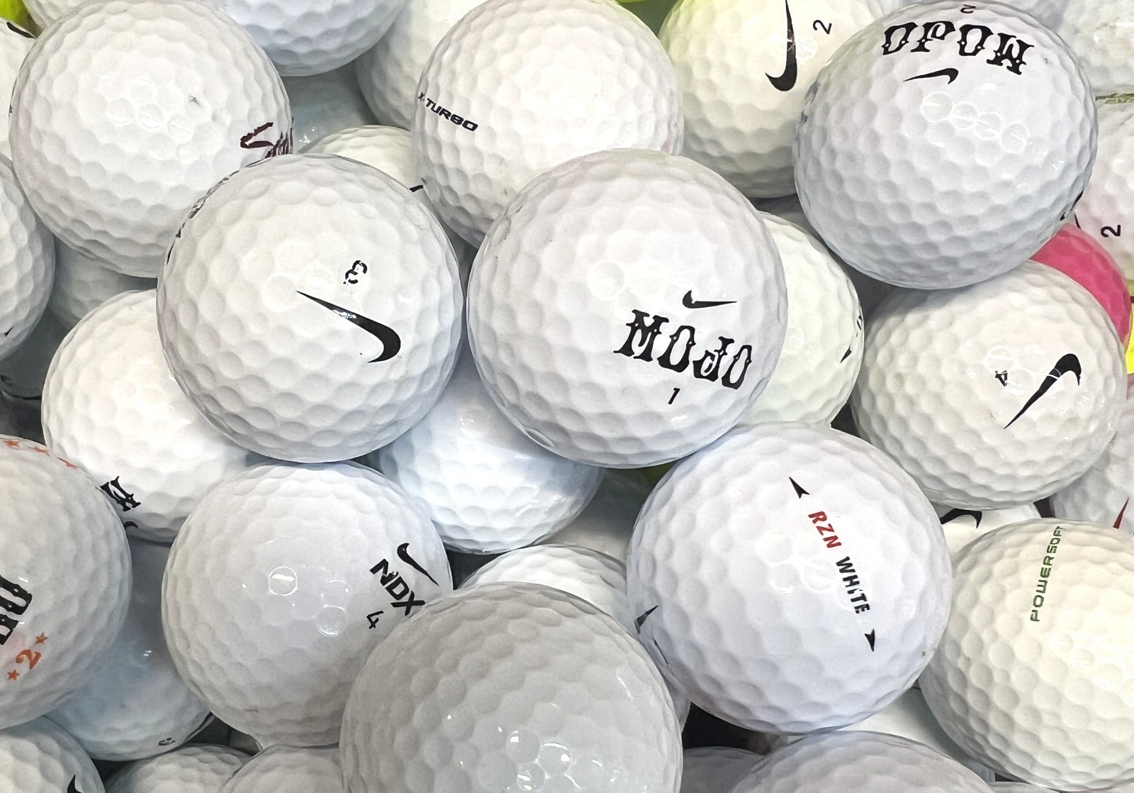 100 Premium AAA Assorted Nike Used Golf Balls...Mojo, Pd Soft, RZN, Crush, +