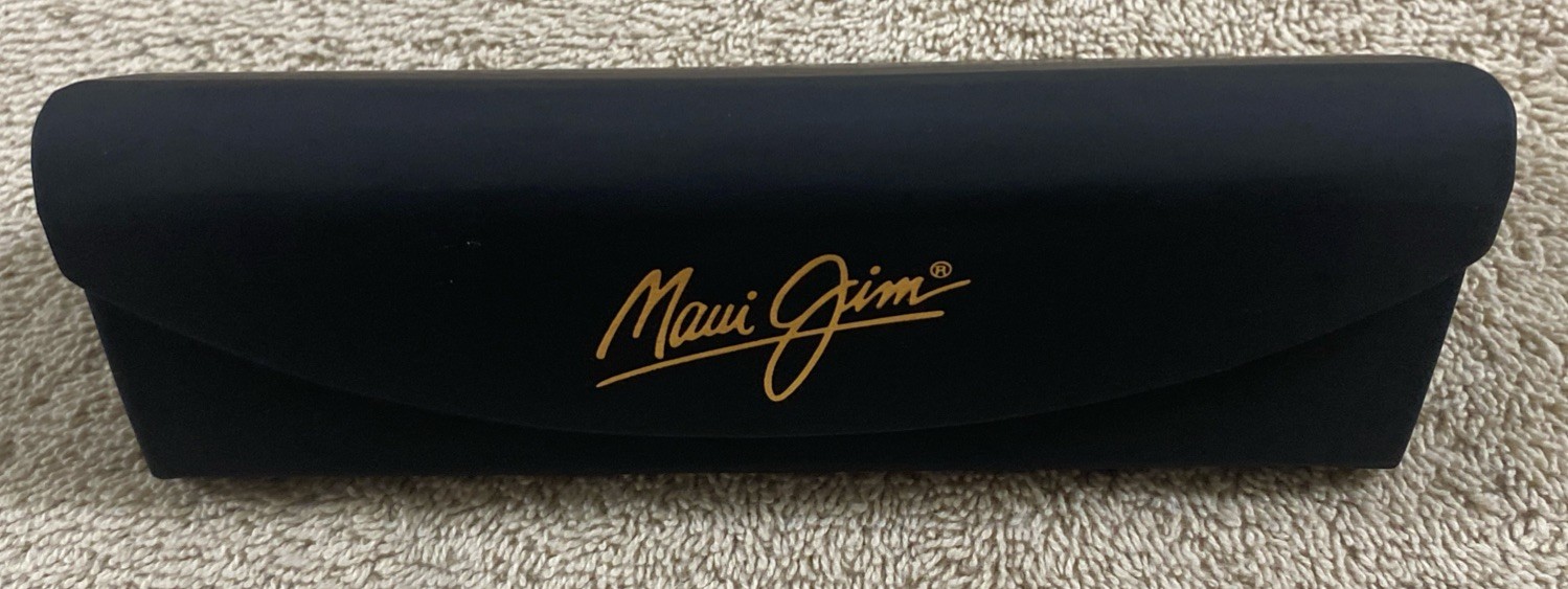 Maui Jim Sunglasses Folding CASE Black New Includes Cleaning Cloth Authentic