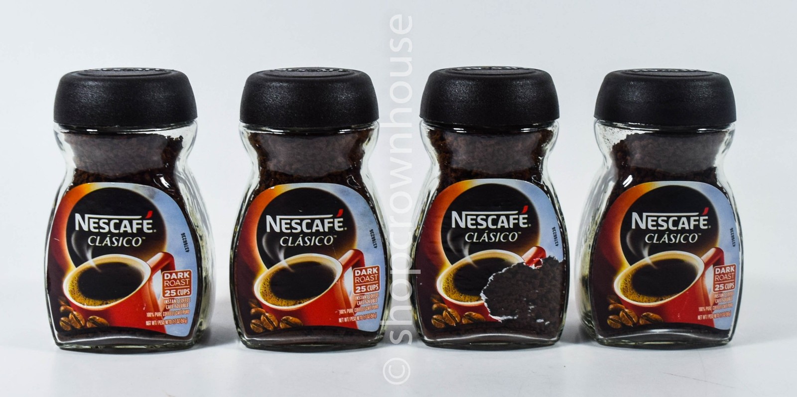 4 Nescafe Clasico DARK ROAST 100% Pure 1.7 oz glass jar Instant Coffee 11/2026