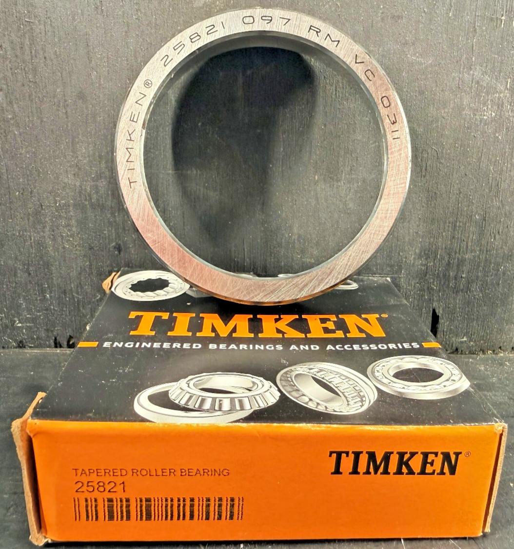 1 NEW TIMKEN 25821 SINGLE ROW TAPERED ROLLER BEARING CUP  NIB ***MAKE OFFER***
