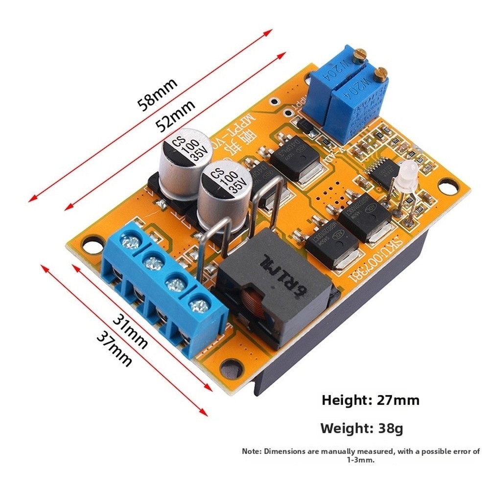 For MPPT 100W 5A Solar Charge Controller with Backflow Prevention 8-28V Range