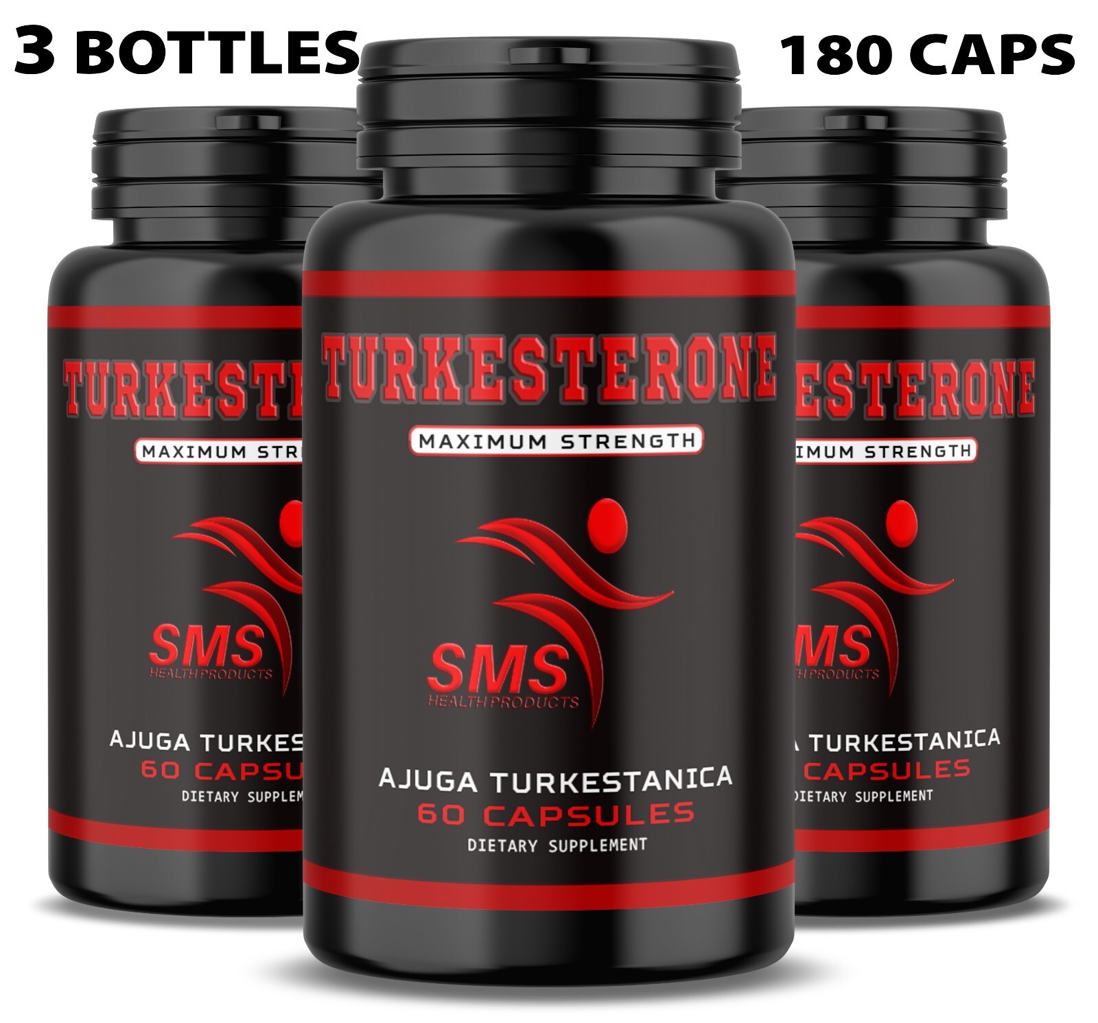 TURKESTERONE 600mg AKA Ajuga Turkestanica Standardized to 10% 180 Veg Capsules