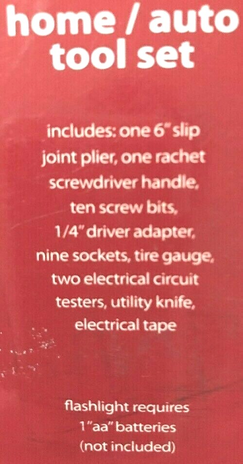 New Dover & York Home/Auto Tool Set OR Tool Kit W/Worklight - Choice