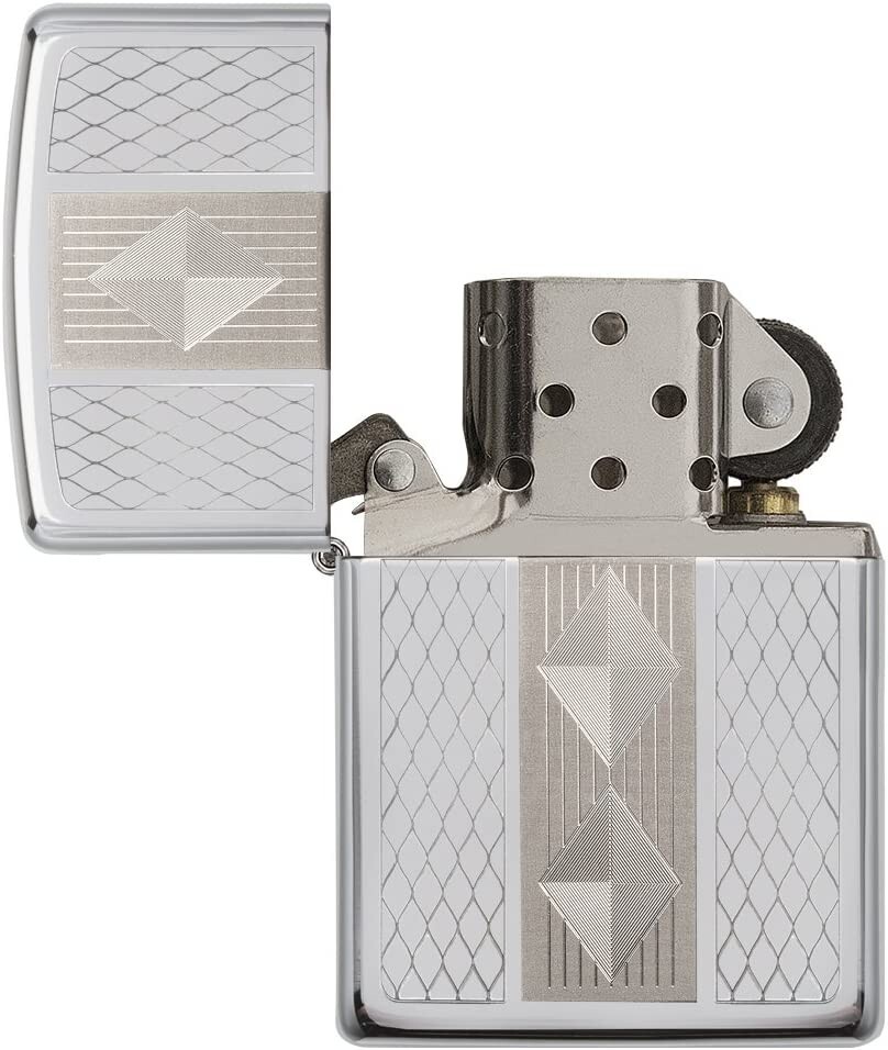 Zippo 29424 Diamond Grill High Polish Chrome