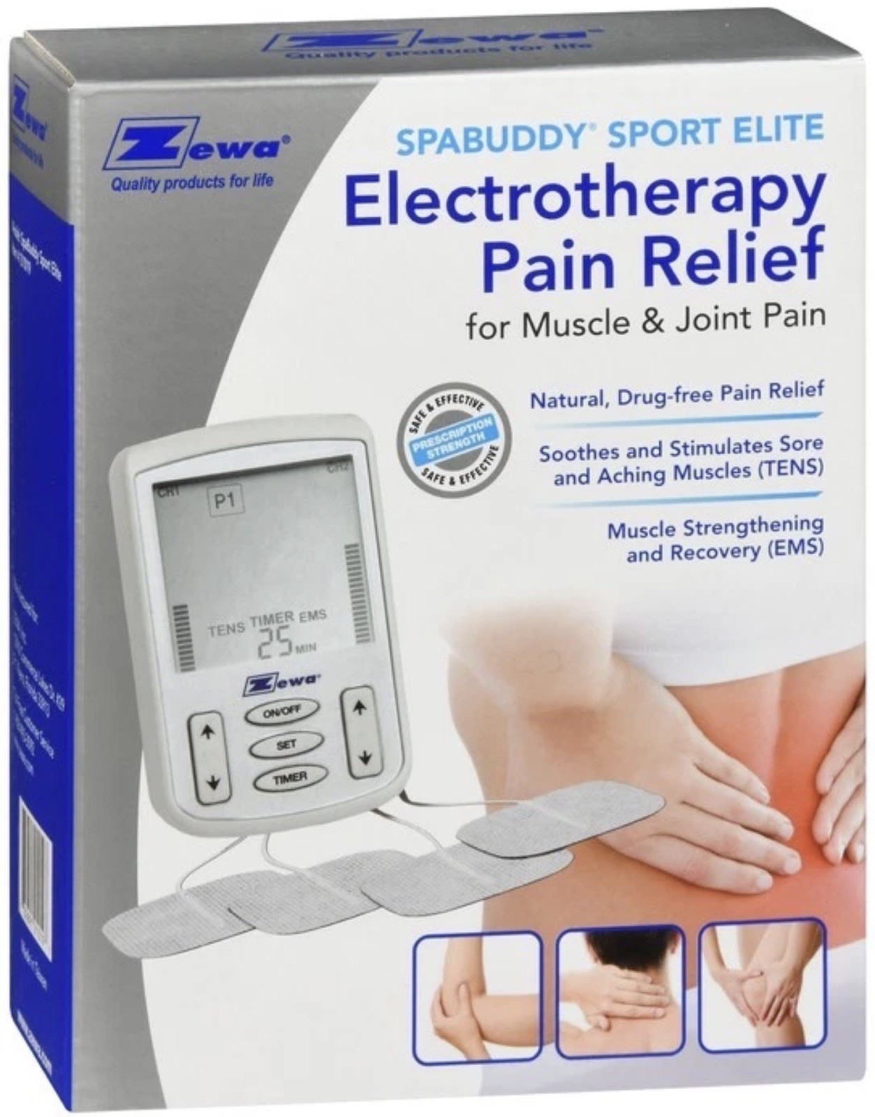 SpaBuddy Sport Elite Electrotherapy Pain Relief or Muscle & Joint Pain TENS/EMS