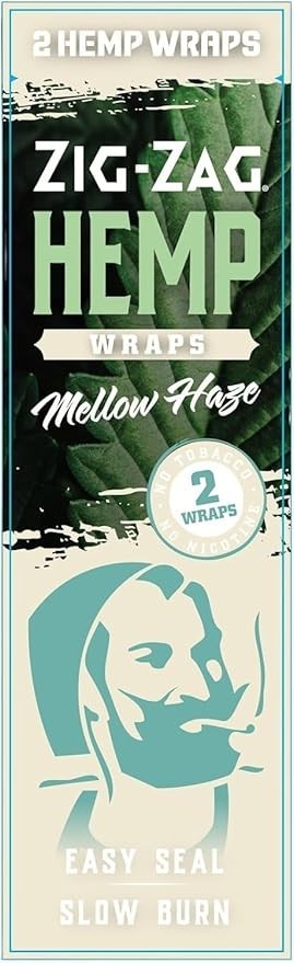 ZIG-ZAG Hemp 25-Pack - Mellow Haze (2 Per Pack) 100% Natural, Slow-Burning