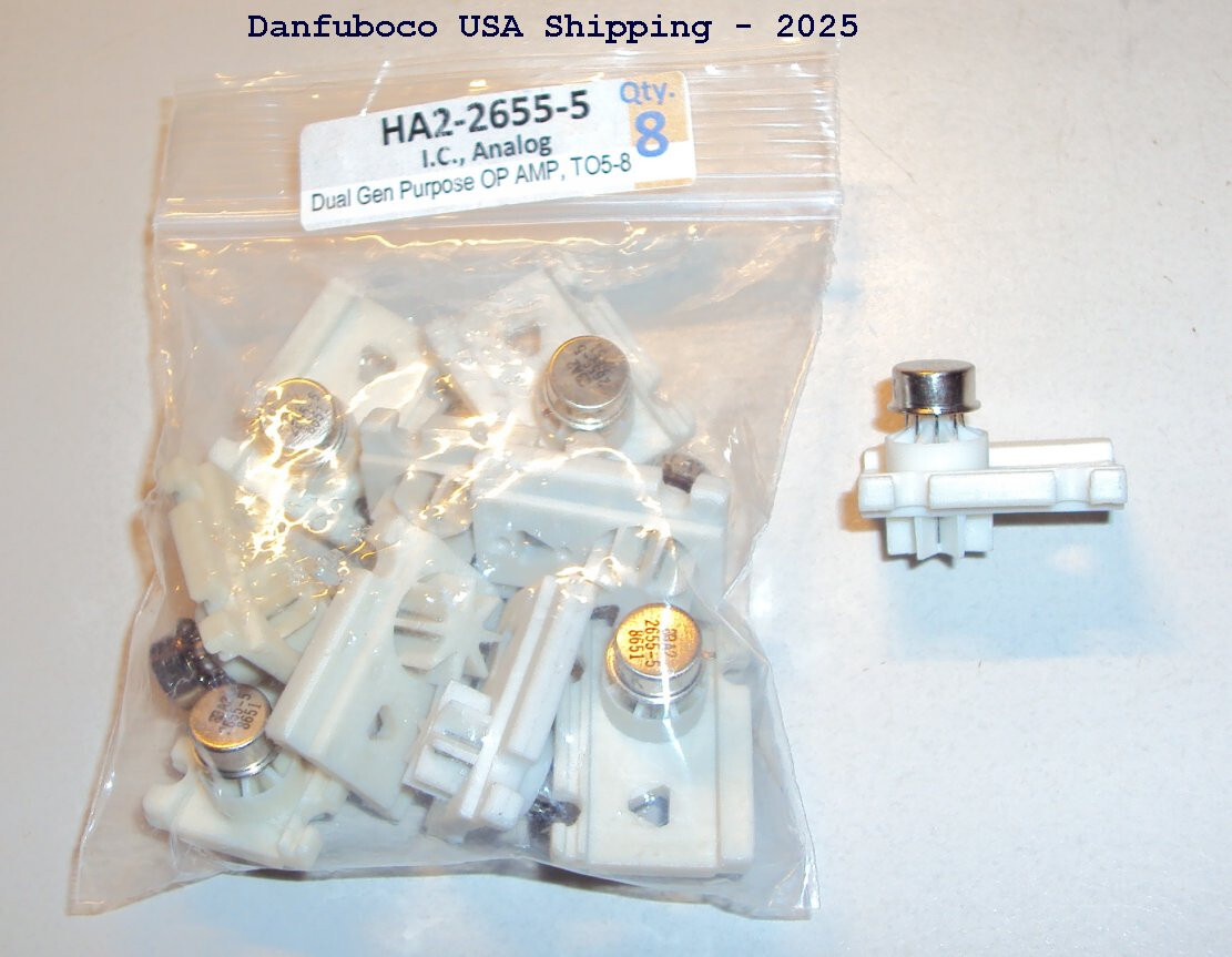 HARRIS HA2-2655-5 Dual Op Amp TO-99 Can 1986 date NOS " YOU GET 1 OP AMP. "
