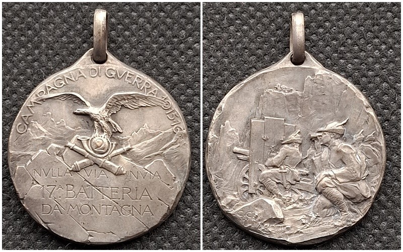 Alpine Silver Medal 2nd Alpine Artillery Regiment 17 Mountain Battery