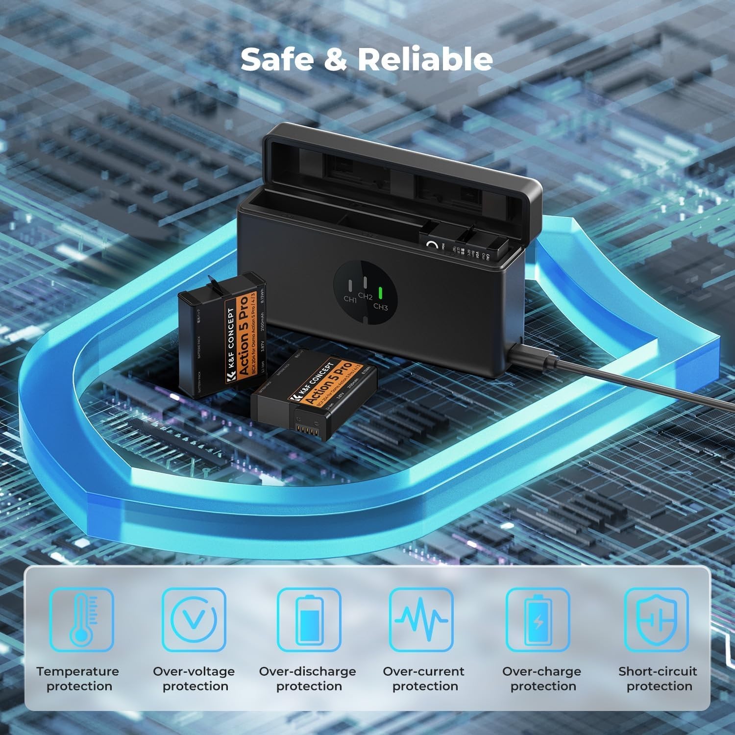 DJI Osmo Action 5 Pro Battery Kit - 3 Batteries-
