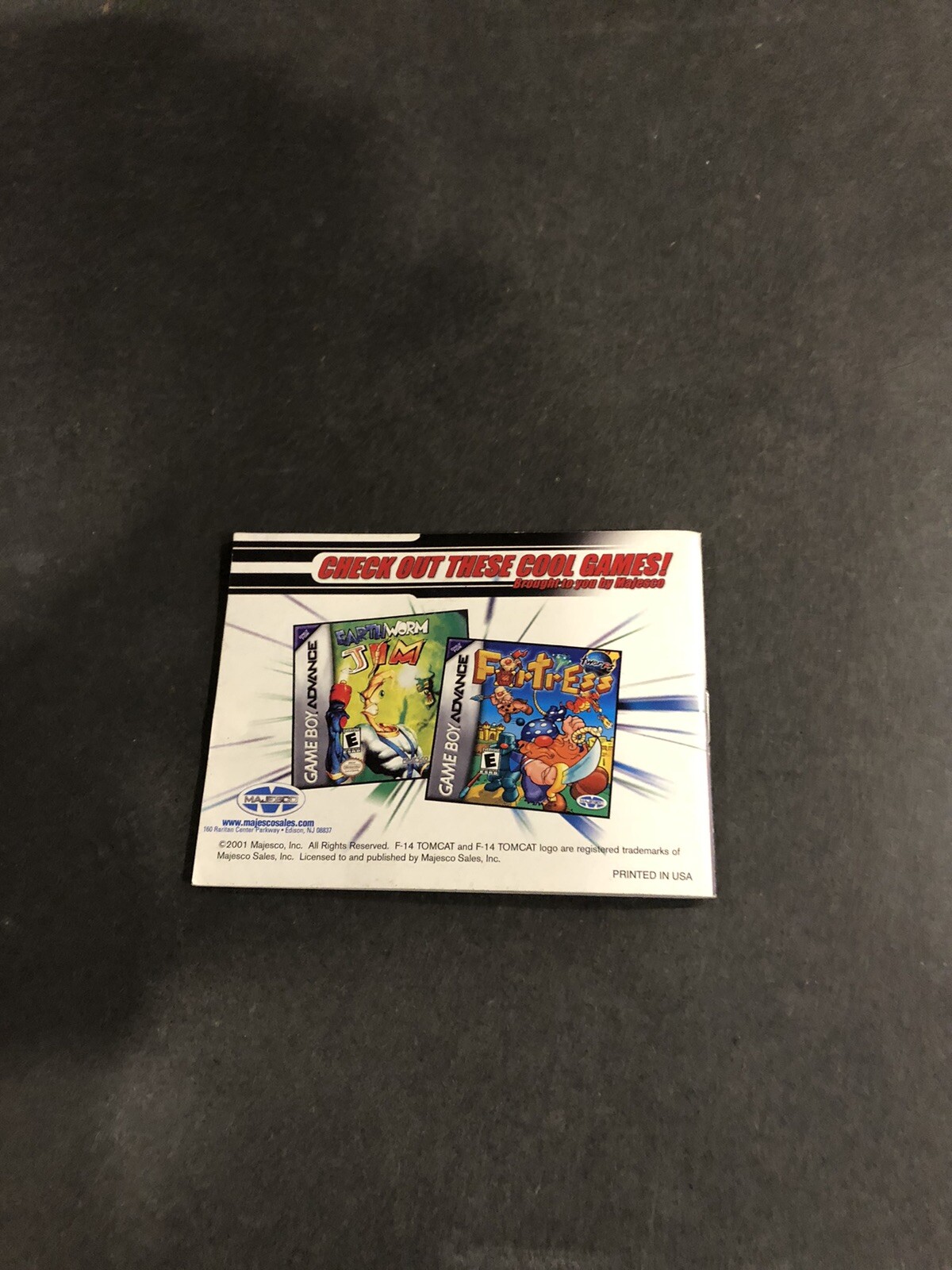 f-14 tomcat gba Manual Only