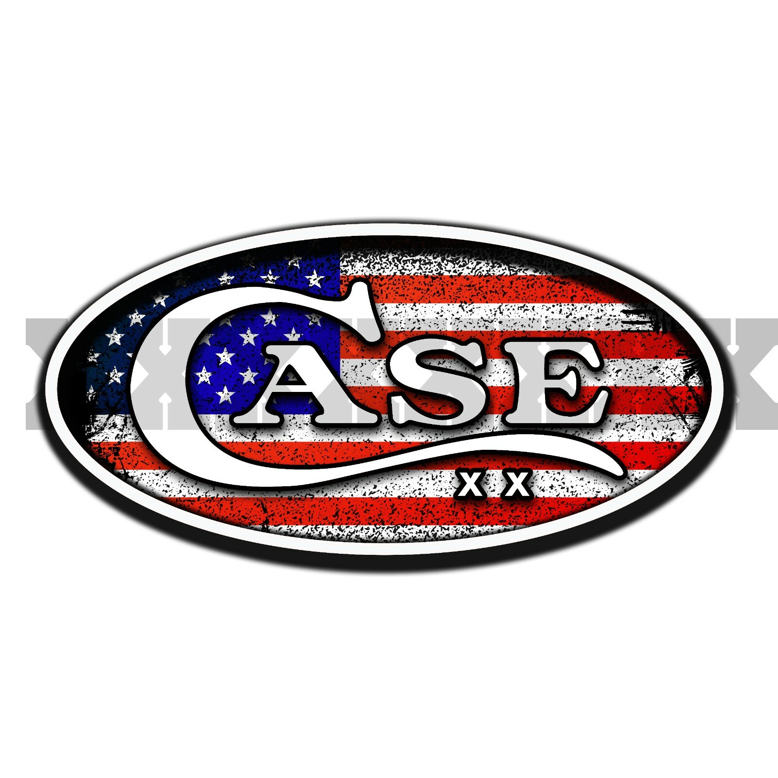 CASE KNIVES XX SCRIPT LOGO VINYL DECAL STICKER GUN KNIFE
