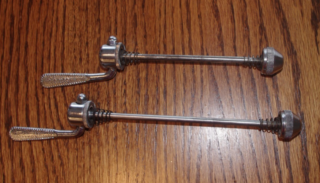 Vintage Schwinn Approved Quick Release Skewers Set Front 126mm Rear 160mm