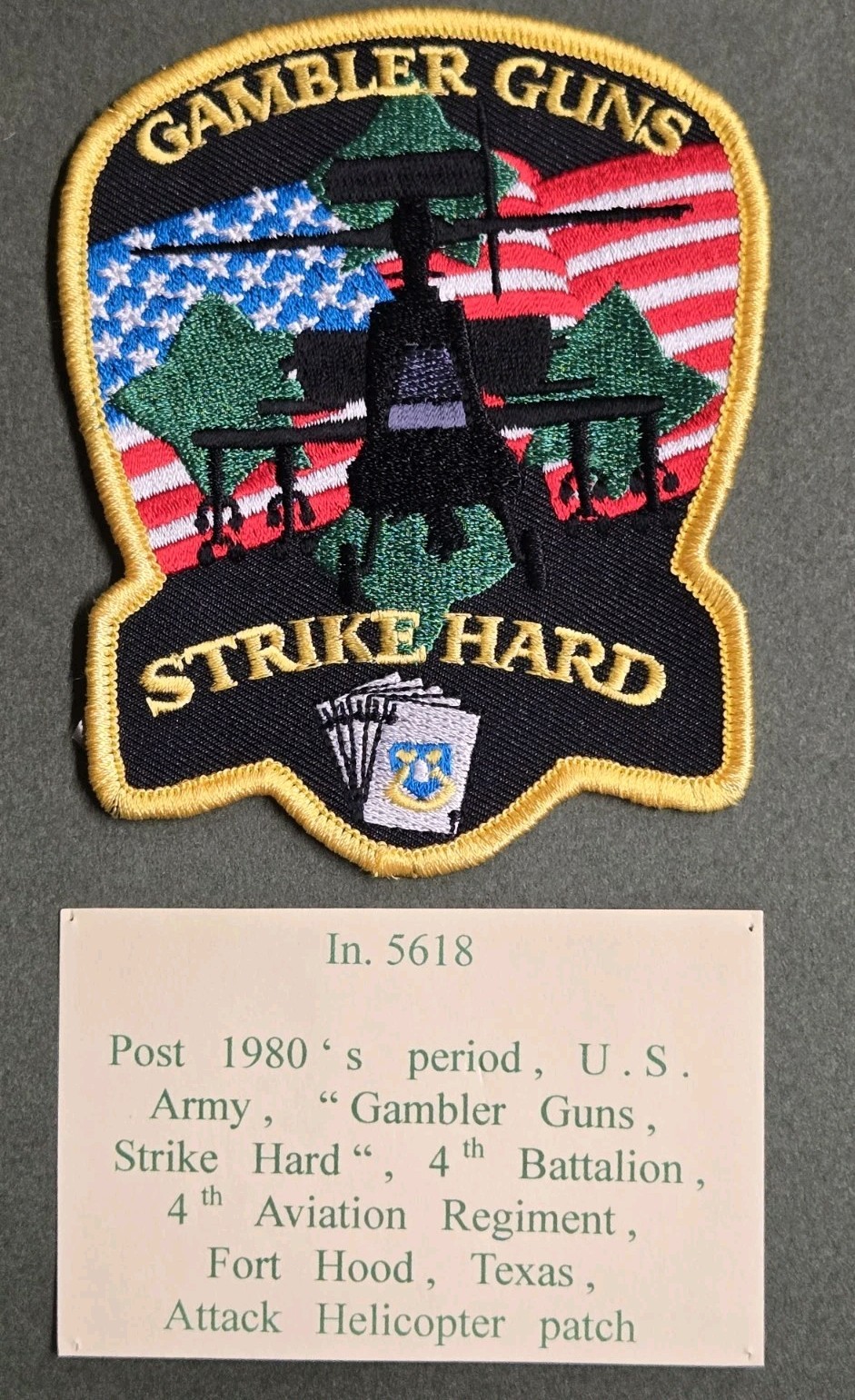 4th Battalion 4th Aviation Regiment Attack Helicopter Patch (230)