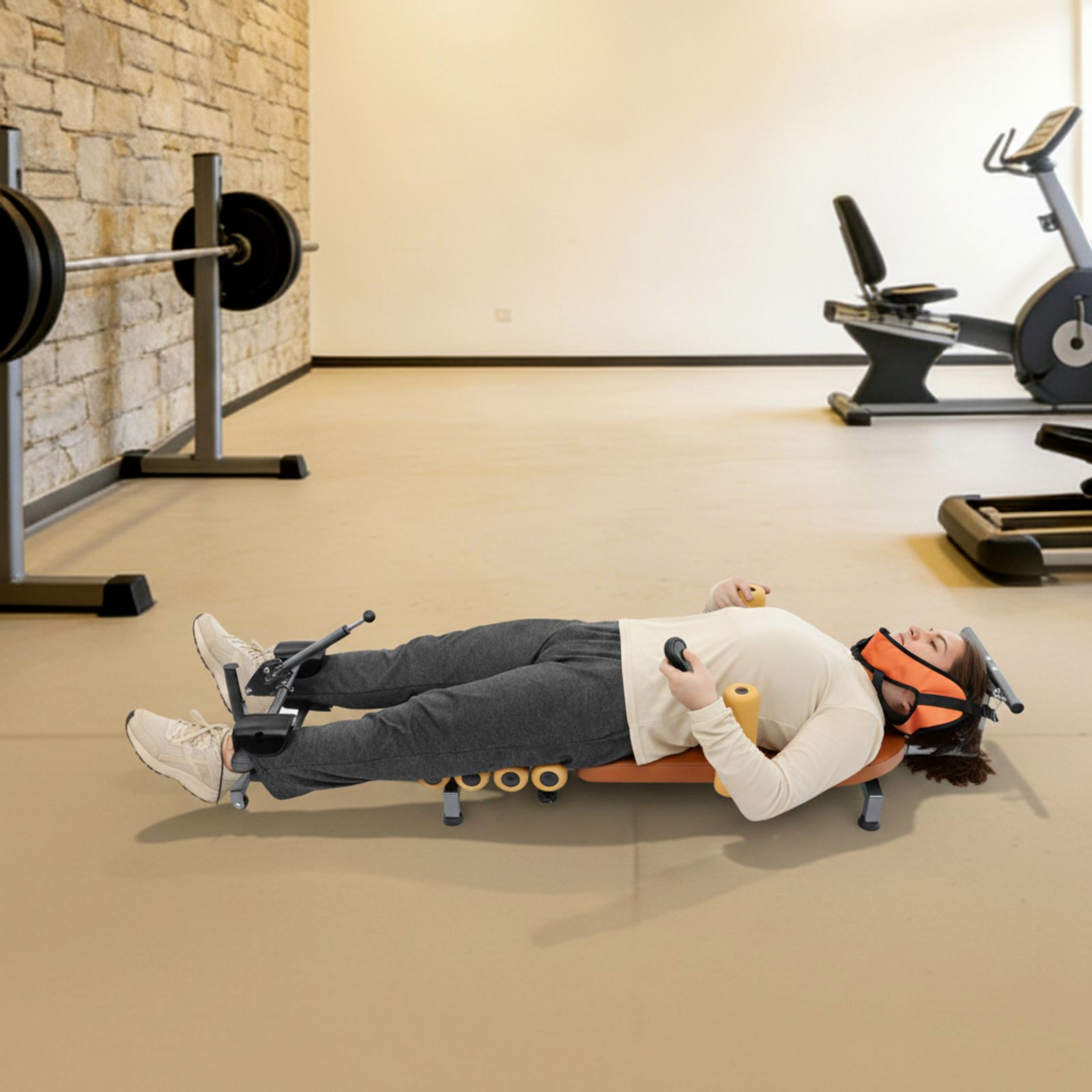 Modern Electric Stretching Bench, Floorstanding Electric Back Stretching Machine