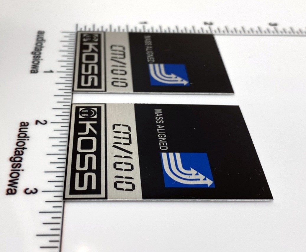 Koss CM 1010 Speaker Badge Logo Emblem Pair