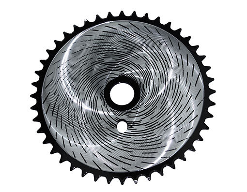 Bike Chainring Tornado2 44t 1/2 X 1/8 Chrome/Black. Bike parts,Bicycle parts.
