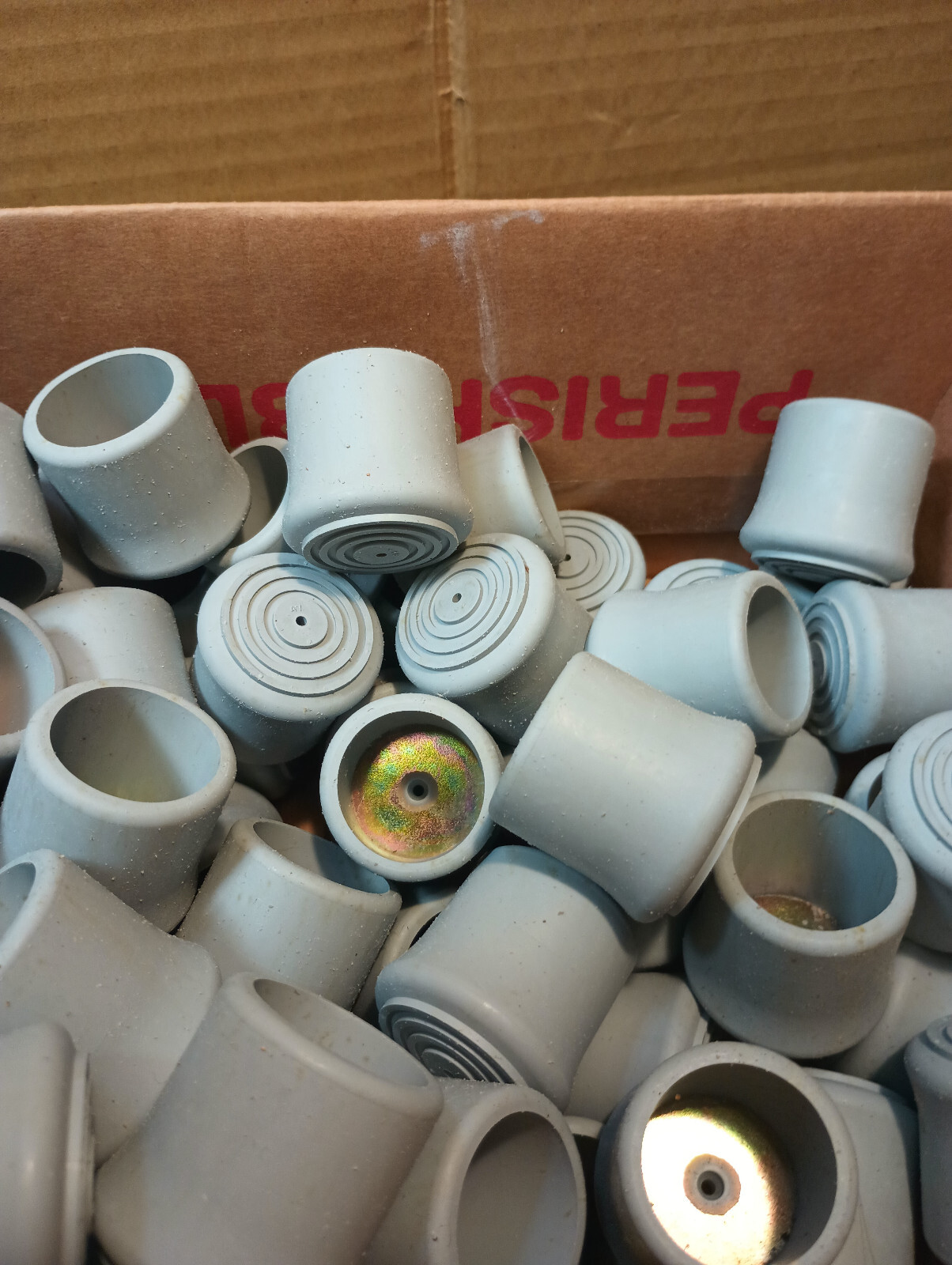 Lot of 90+ New  Crutch Tips-Invacare 1057797- 1-1/8" Gray-Fixed US shipping