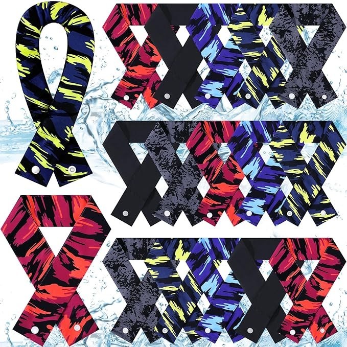 12/15 Pieces Cooling Neck Wraps Cooling Bandana Neck Cooler Ice Cooler Scarf for