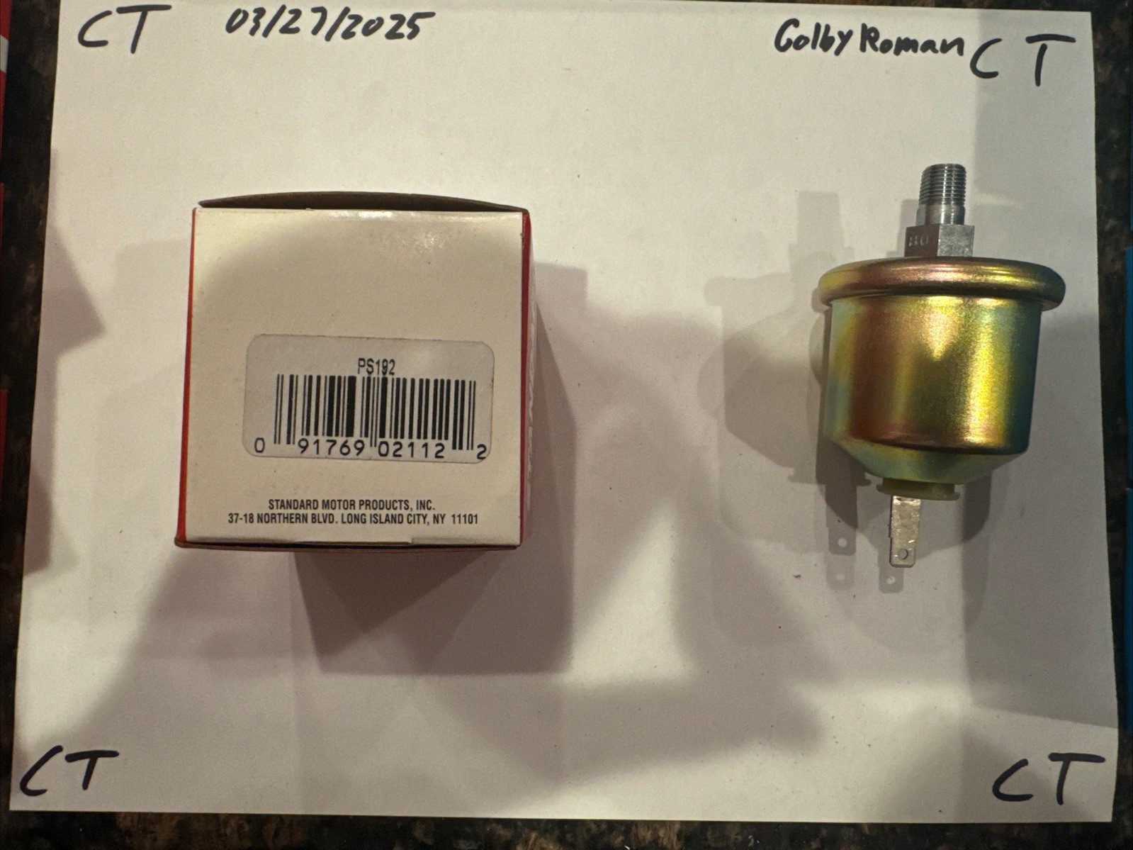 Engine Oil Pressure Switch-SOHC Standard PS-192
