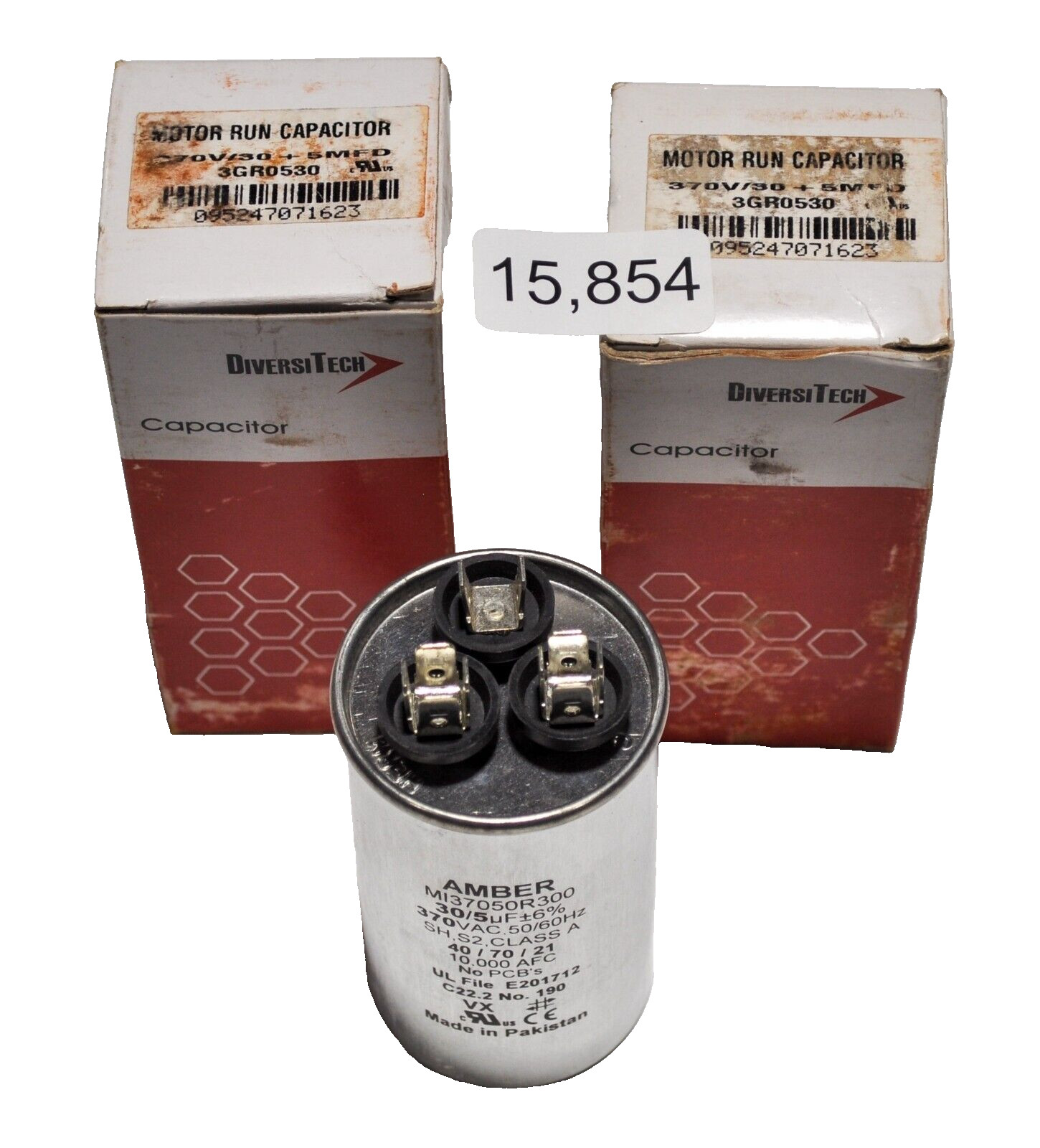 -Lot of 2- DiversiTech 3GR0530 Capacitor  30/5MFD 370VAC