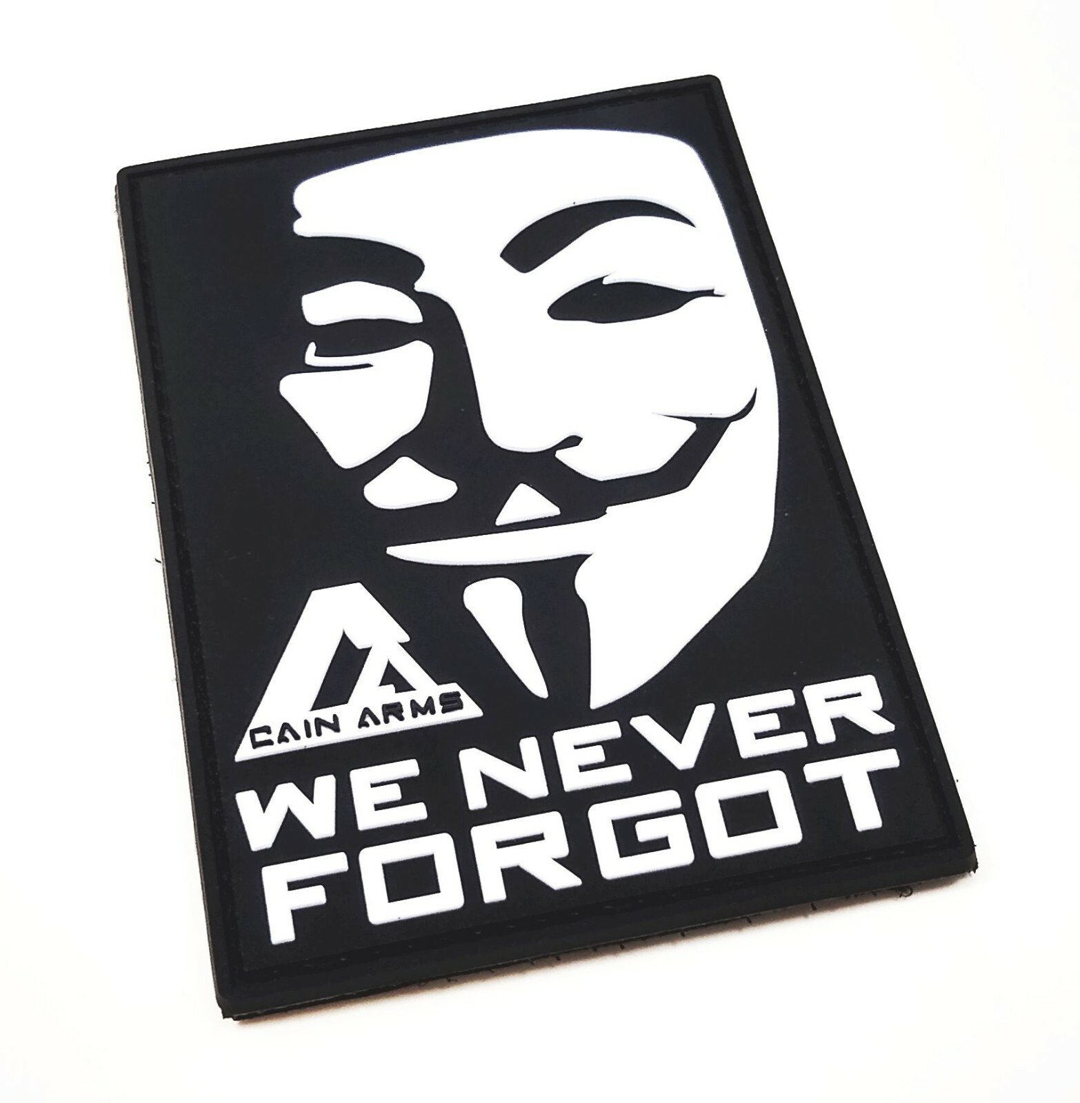 Limited Edition V For Vendetta Guy Fawkes 3x4 PVC Morale Patch Hook & Loop Back