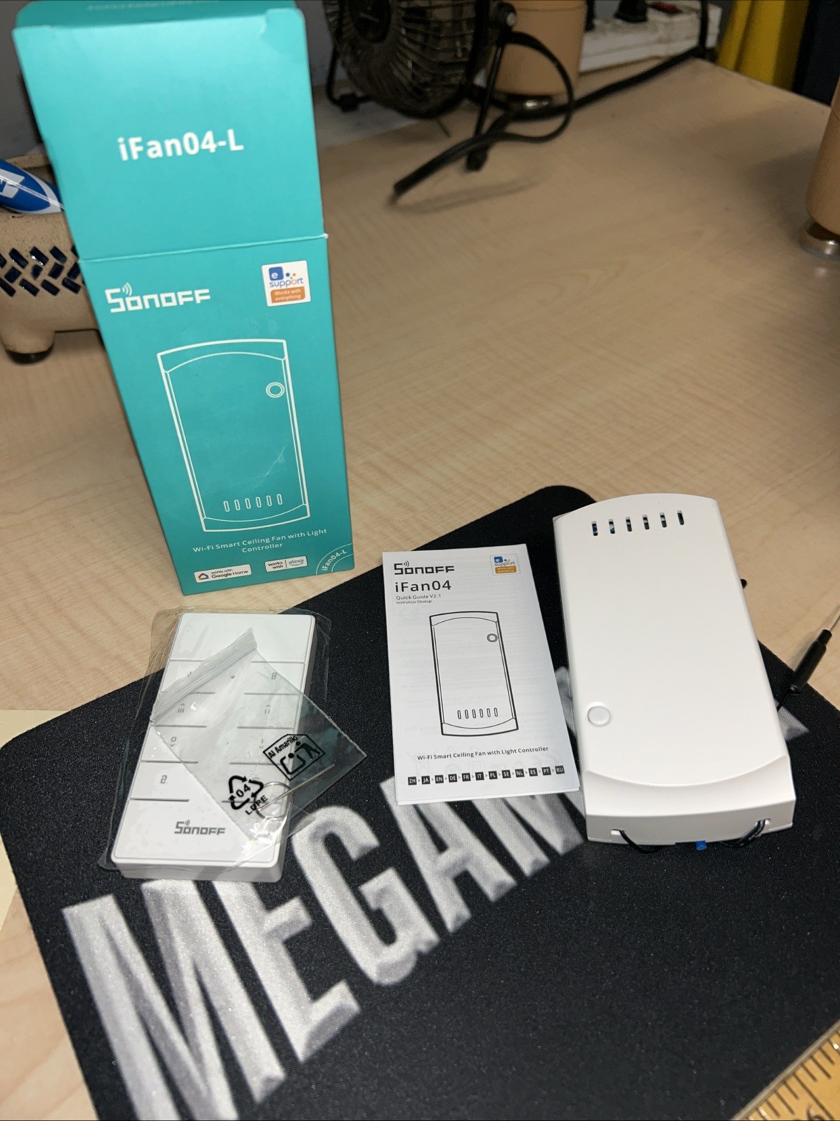 NEW iFAN04 WiFi Ceiling Fan Light Controller, APP Control & Remote Control