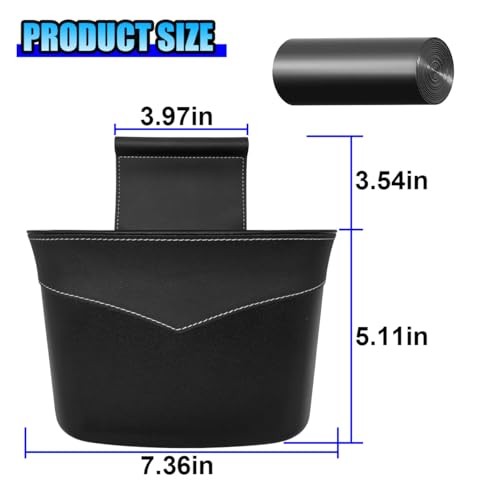Mini Car Trash Can - Leak-Proof Hanging Car Garbage Can Auto Trash Bag GloveBox