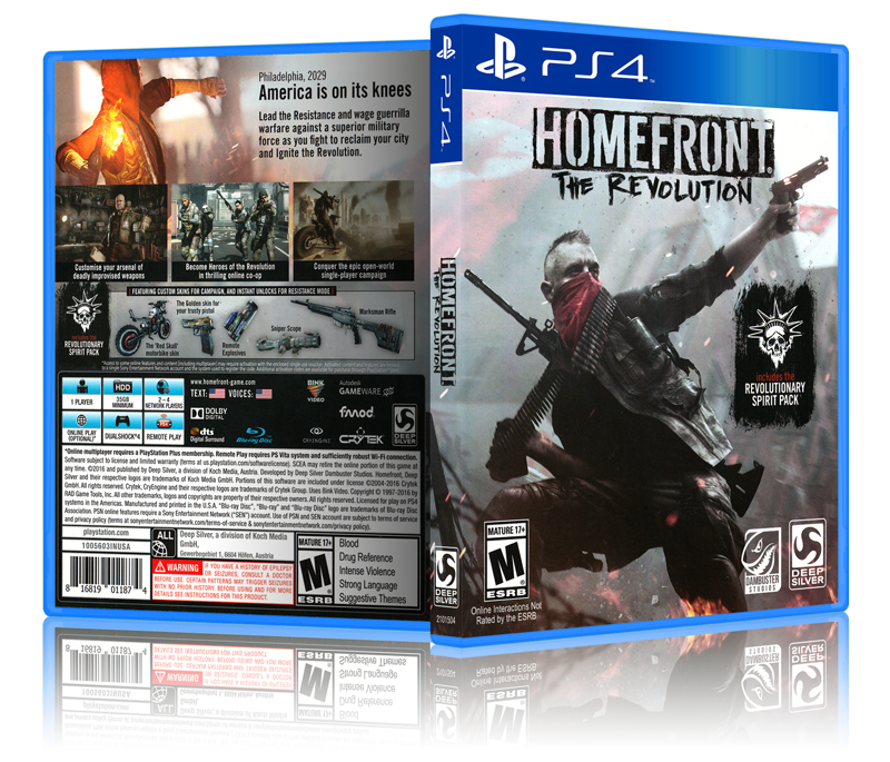 Homefront: The Revolution - Replacement PS4 Cover and Case. NO GAME!!