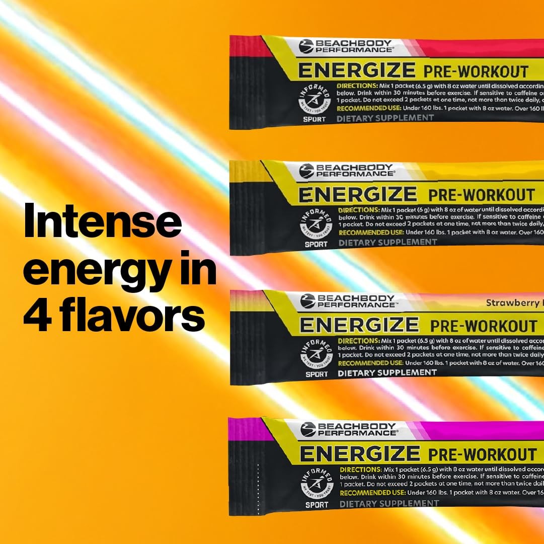 BODi Energize Pre Workout Fruit Punch 20 Servings