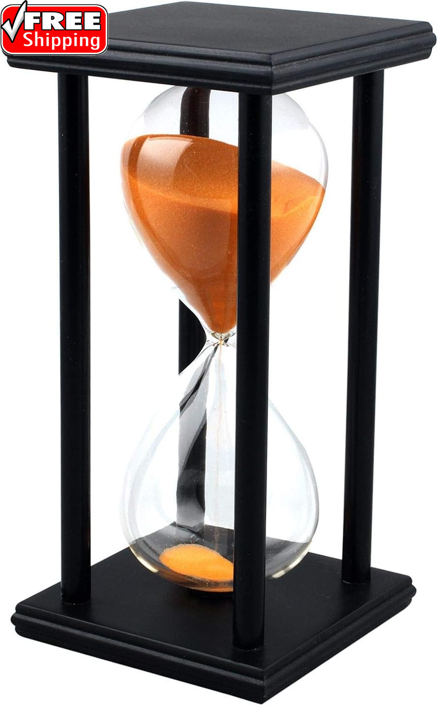 Sandglass 60 Minutes Timer Hourglass for Ornament Decoration Restaurant Living R
