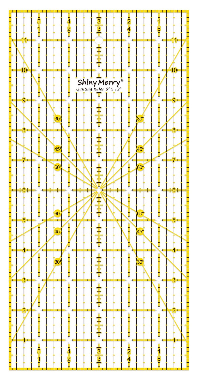 Quilting Ruler 6"x12",Non-Slip Clear Acrylic Sewing Ruler with Easy-to-Read G...