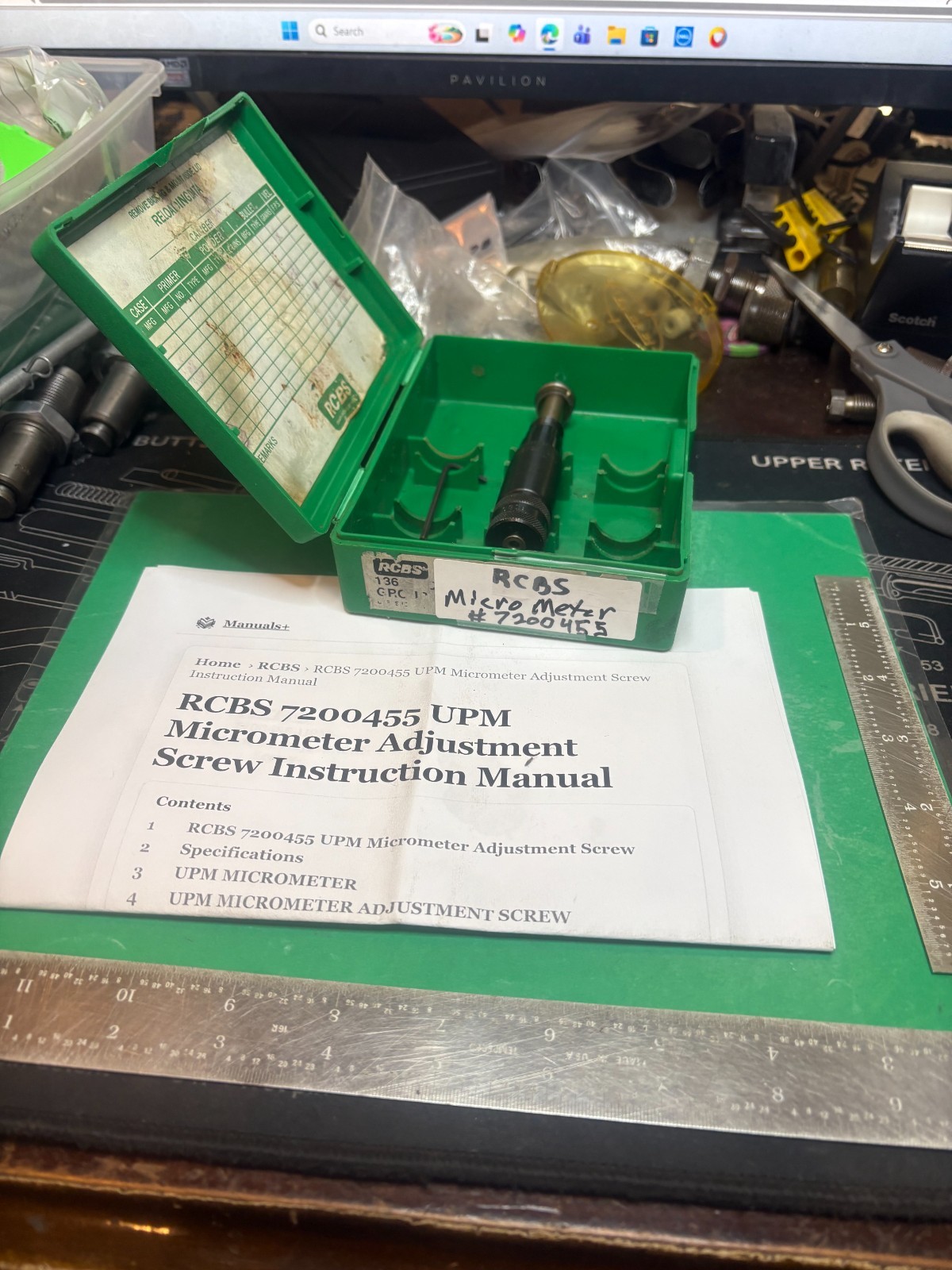 RCBS UPM Micrometer Adjustment Screw #7200455