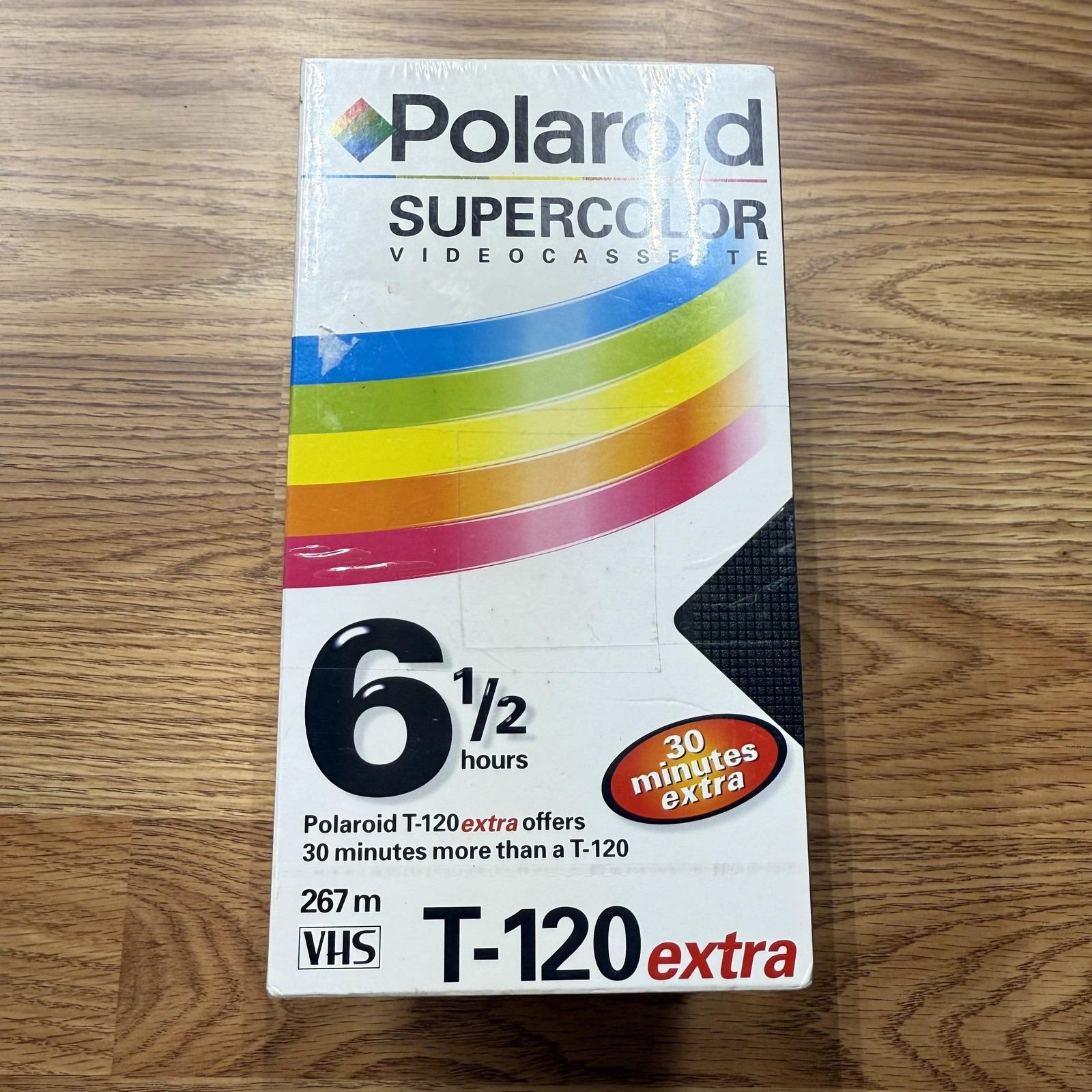 Lot of 4 Polaroid Supercolor T-120 Extra VHS Blank Video Tapes 6.5 Hr Sealed