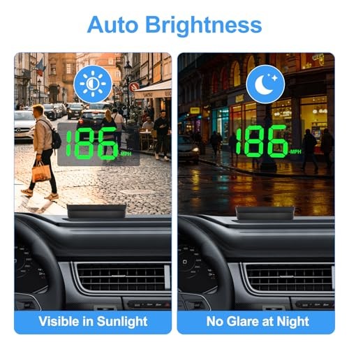 Car HUD Display Speedometer: GPS Windshield Head Up Display, Real Time