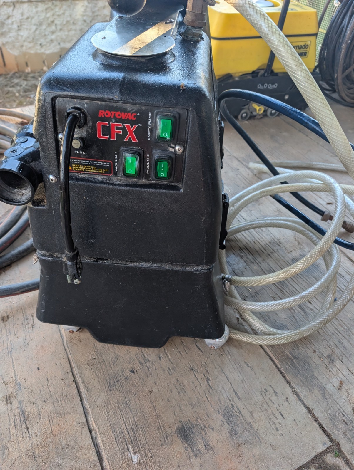 Rotovac CFX  continuous flow extractor w/ wand and hos set – automatic pump out