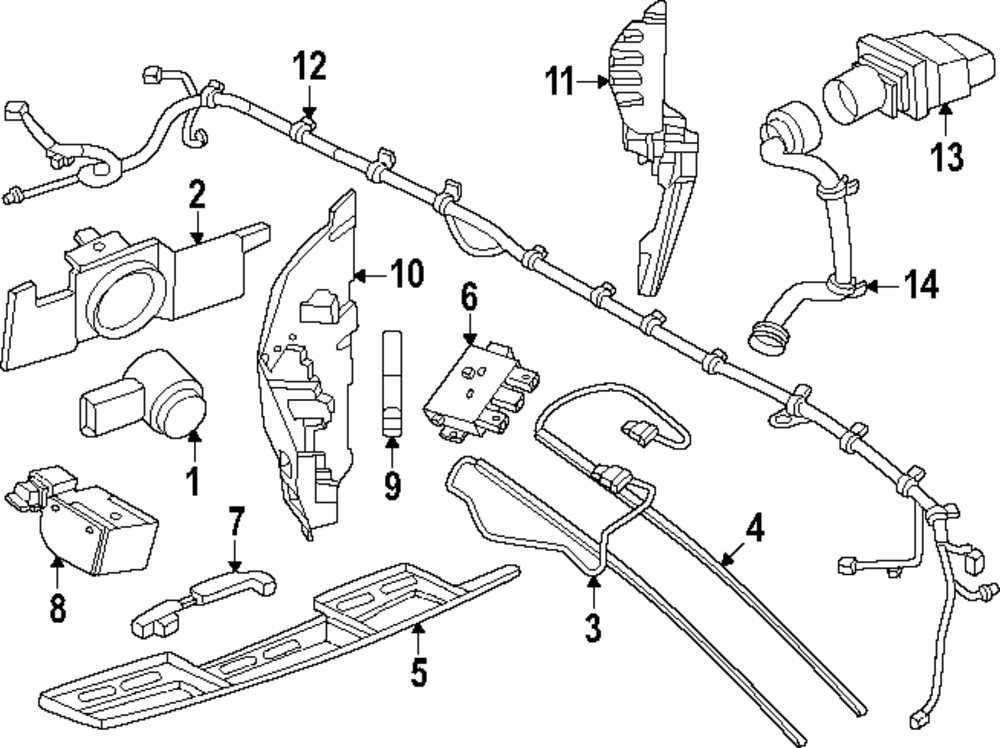 Genuine Nissan Blind Spot Detection System Warning Sensor Bracket 284H6-7KA1D