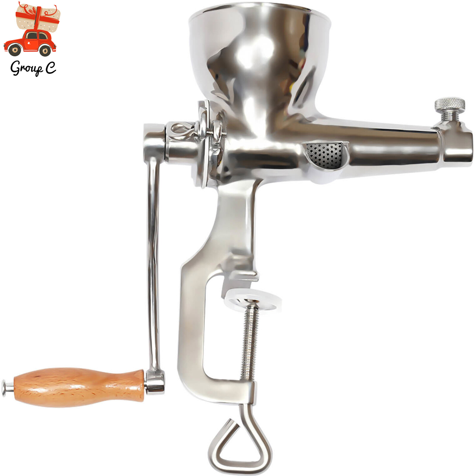 Manual Wheatgrass Juicer Hand Press Wheat Grass Fruit Juicing Extractor Silver